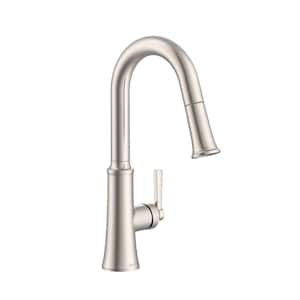 Northerly Single Handle Pull-Down Sprayer Bar Faucet Deckplate Not Included in Stainless Steel