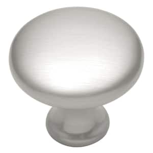 Conquest Collection 1-1/8 in. Dia Satin Nickel Finish Cabinet Door and Drawer Knob (25-Pack)