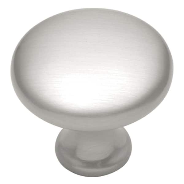 HICKORY HARDWARE Conquest Collection 1-1/8 in. Dia Satin Nickel Finish Cabinet Door and Drawer Knob (25-Pack)