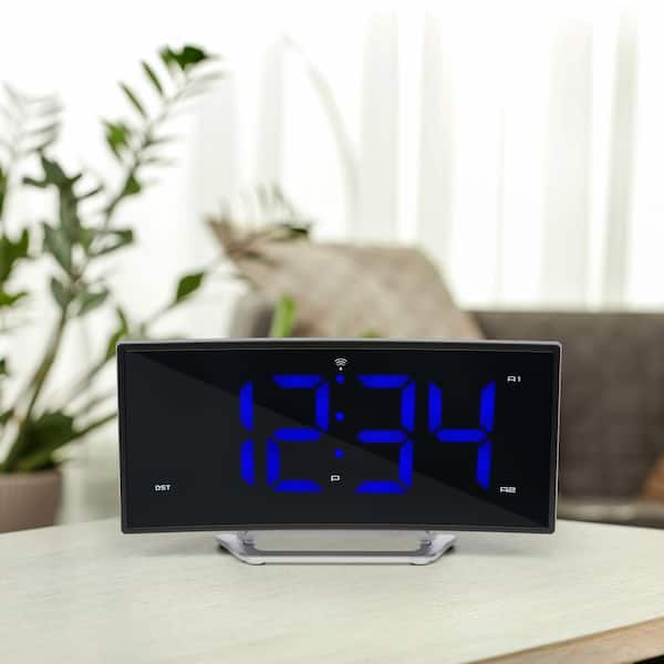 La Crosse Technology 1.8 in. Curved Blue LED Atomic Dual Alarm