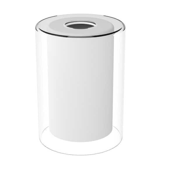 6.5 in. Lip White Double Cylindrical Glass Shade 1 in. Fitter Width  Pendant Shade and Vanity Shade(3-Pack)