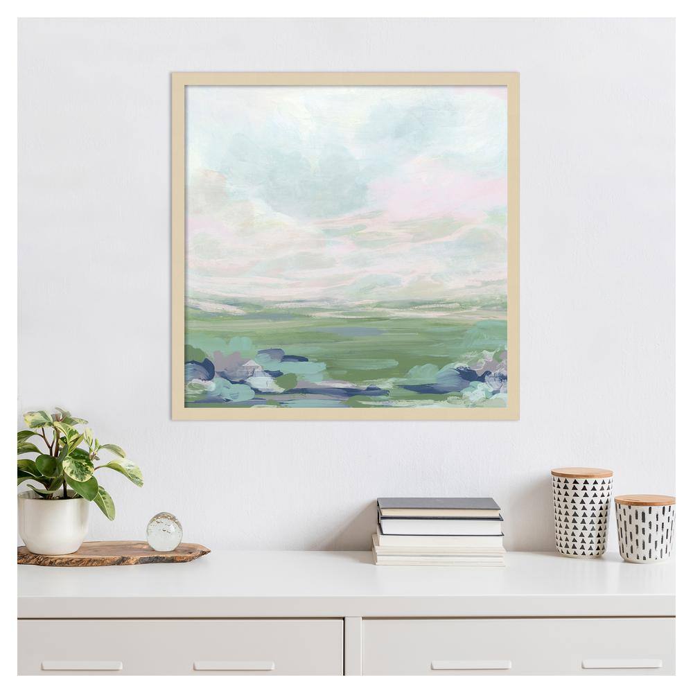 Lavender Scape I Svelte Natural Framed Abstract Art Print