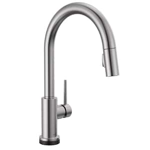 Trinsic Touch2O Single-Handle Pull-Down Sprayer Kitchen Faucet (Google Assistant, Alexa Compatible) in Arctic Stainless