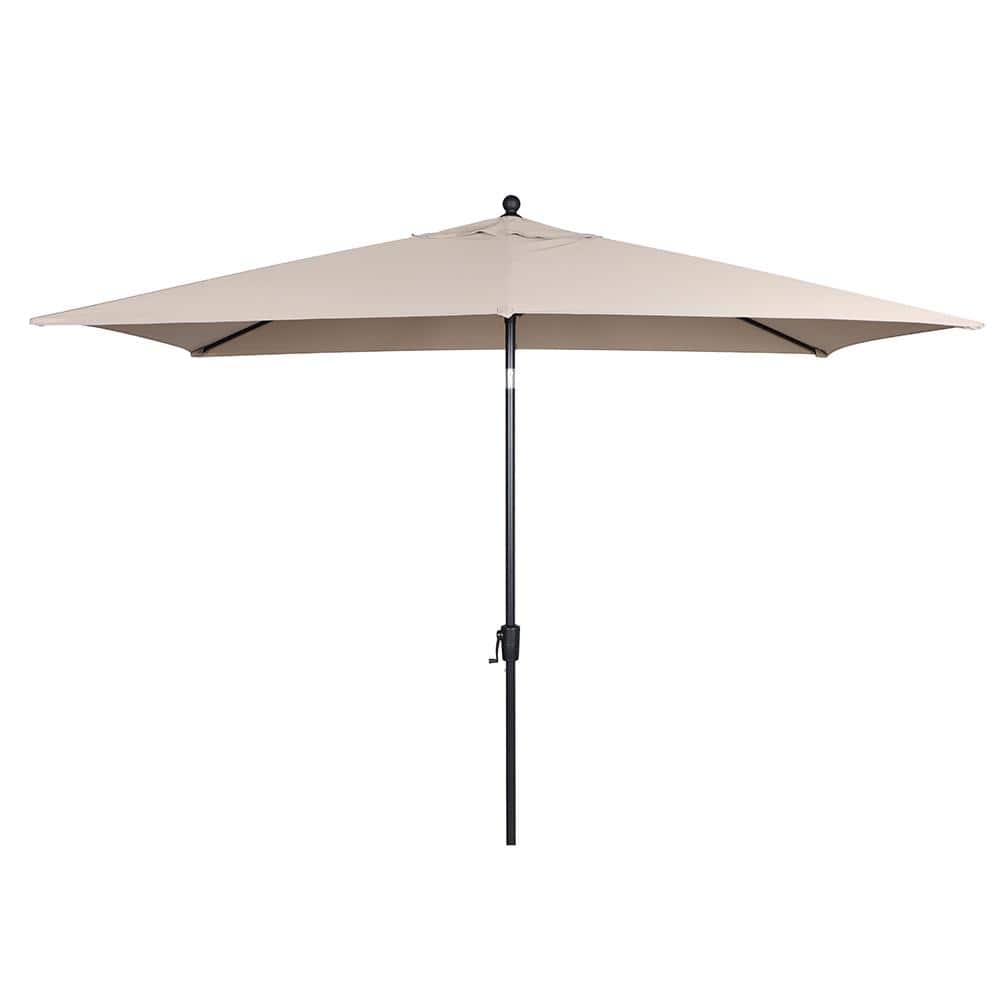 6.5 ft. x 10 ft. Aluminum Market Tilt Patio Umbrella in Riverbed