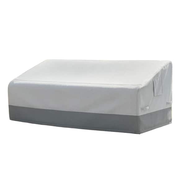 Heavy Duty 80 in. W x 38 in. D x 32 in. H Gray Waterproof 3-Seater Patio Sofa Cover