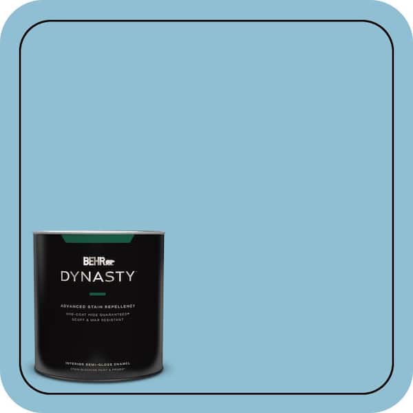 BEHR DYNASTY 1 qt. #M490-3 Speedboat One-Coat Hide Semi-Gloss Enamel Interior Stain-Blocking Paint & Primer