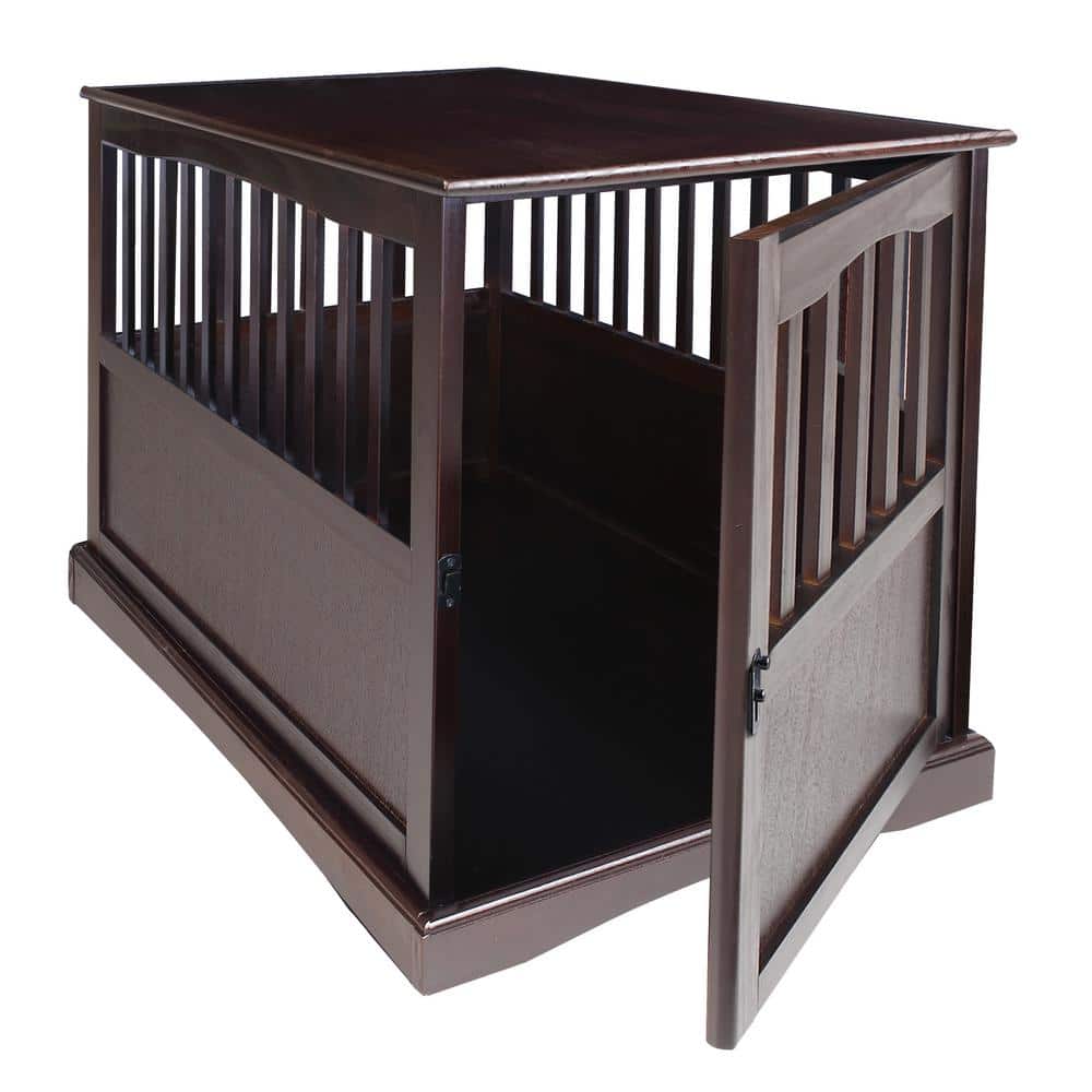 Espresso Deluxe Medium Pet Crate End Table up to 40 Lbs