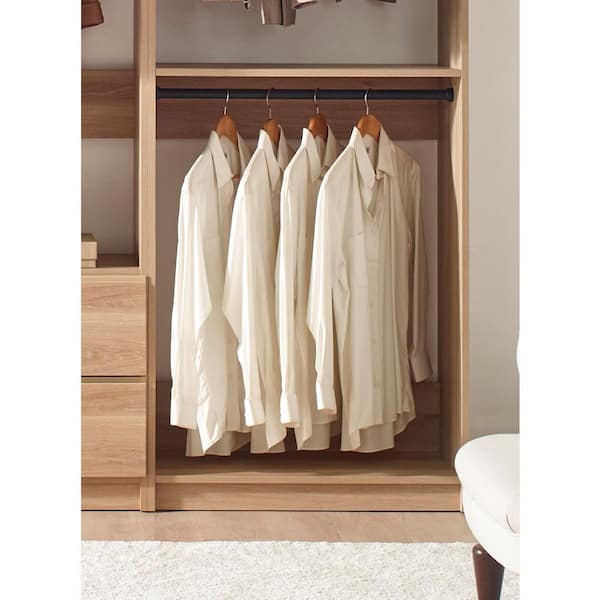 Klair Living Prosper 96 in. W Oak Tower System Freestanding-Shelf