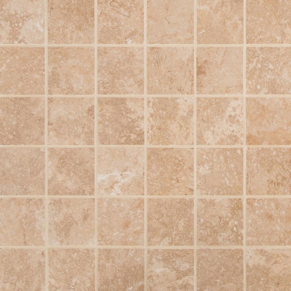 Tempest Natural 12 in. x 12 in. x 9mm Matte Ceramic Mesh-Mounted Mosaic Floor and Wall Tile (11 sq. ft. /Case)
