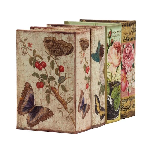 Set of 3 Butterfly Suitcases Storage Boxes Decorative Suit Case Gift Box Home