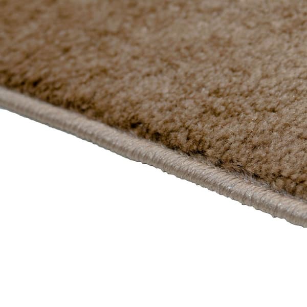 RugStylesOnline - Euro Solid Beige 36 in. Width x Your Choice Length Custom Size Runner Rug