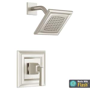 Town Square S Water Saving Shower Faucet Trim Kit for Flash Rough-in Valves in Brushed Nickel (Valve Not Included)