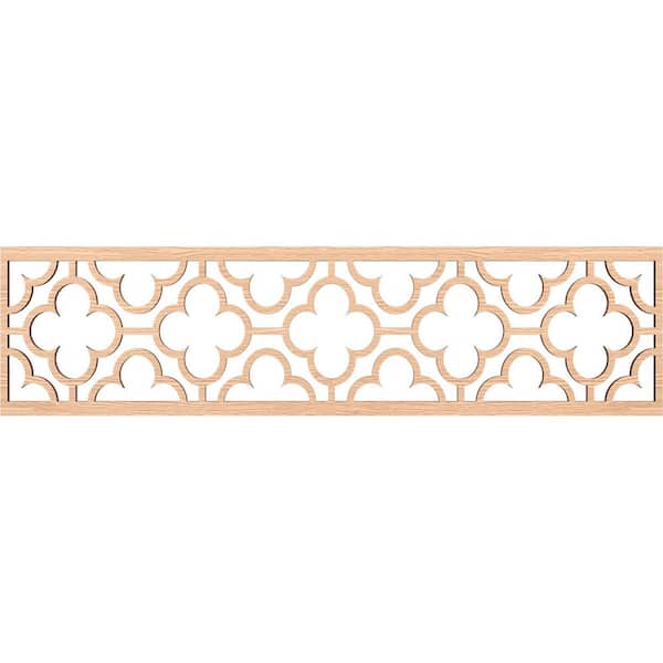 Chicago Fretwork 0.375 in. D x 47 in. W x 12 in. L Red Oak Wood Panel Moulding