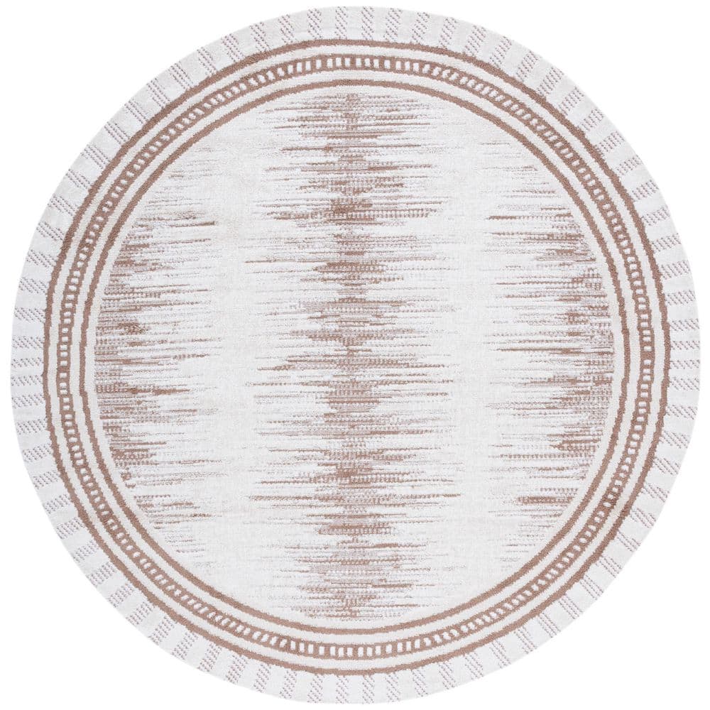 Alamo 7 ft. x 7 ft. Ivory/Taupe Geometric Round Rug price history on PriceWatchPro