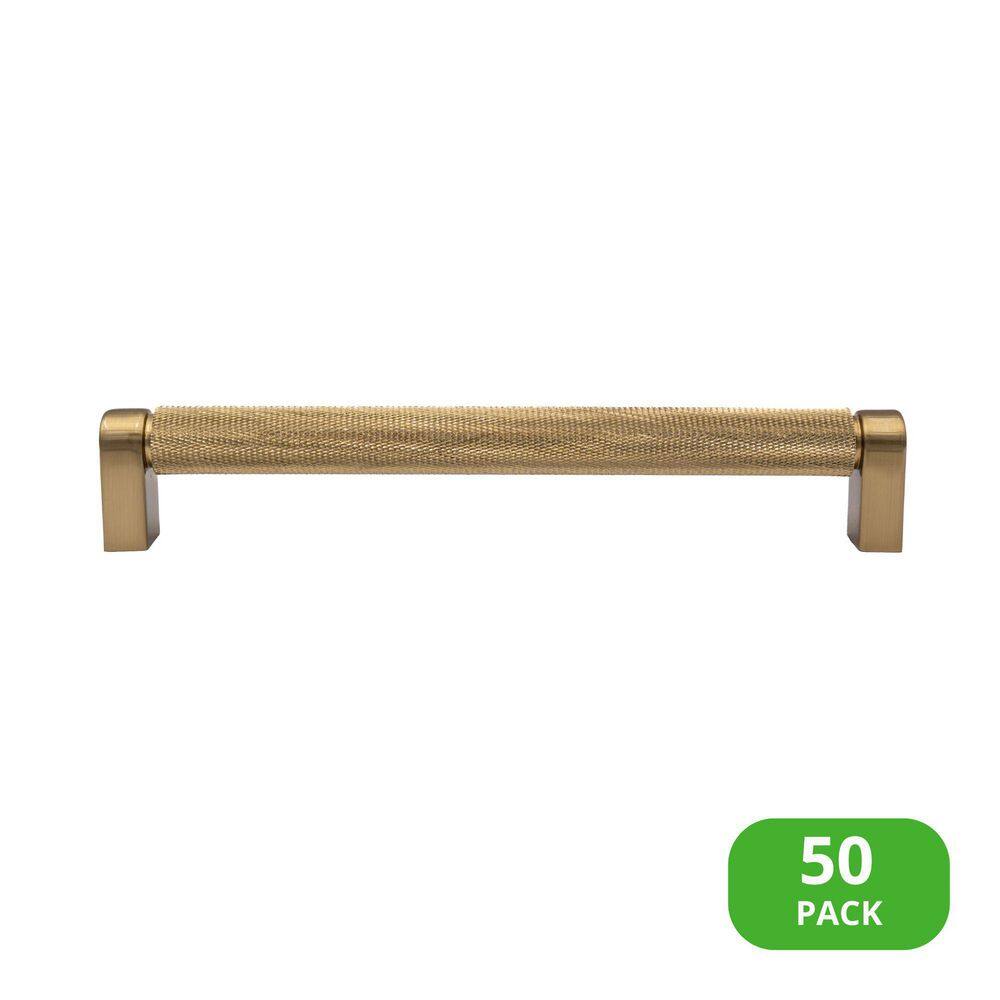 50-Pack Kent Knurled 7 in. (178 mm) Center-to-Center Industrial Satin Brass Bar Drawer Pull price history on PriceWatchPro