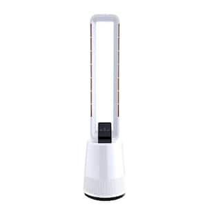 38 in. 3 Speeds Oscillating Bladeless Fan Tower Fan Air Circulator Fan with 15 Hours Timer and Remote Control