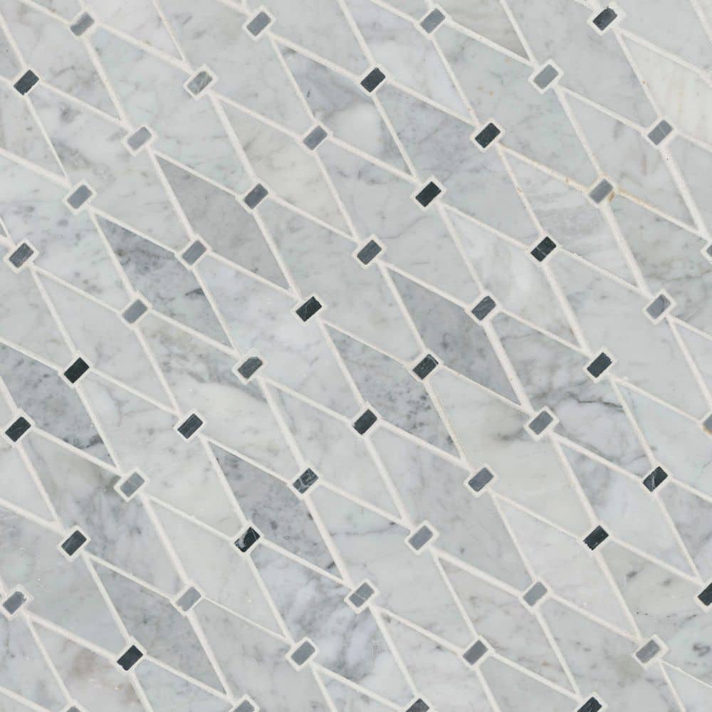 Azula Floret 12x12 Marble Mosaic Tile for Bathroom and Kitchen