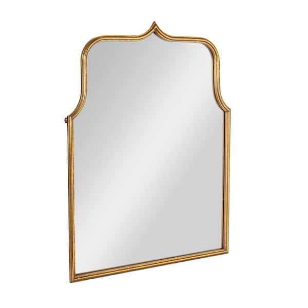 Storied Home 24 in. W x 31.5 in. H Metal Framed Antique Goldleaf Finish Wall Mirror