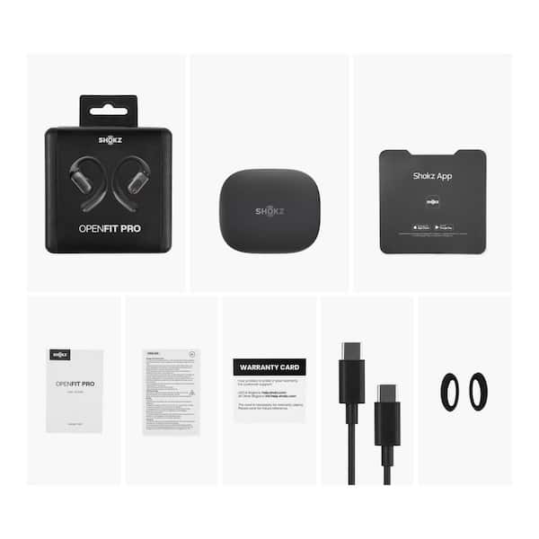 SHOKZ OpenFit Pro Open-Ear Bluetooth True Wireless Earbuds Black