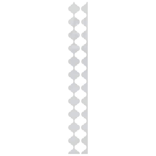Marrakesh 0.125 in. T x 0.5 ft. W x 8 ft. L White Acrylic Decorative Wall Paneling 12-Pack
