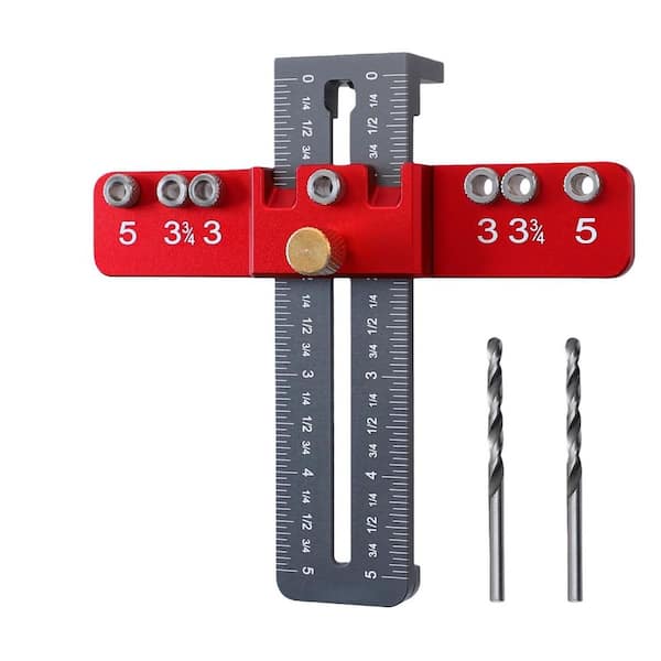 Cabinet Hardware Jig Tool, Aluminium Alloy Cabinet Handle Install Template Tool, Cabinet Hole Drilling Template