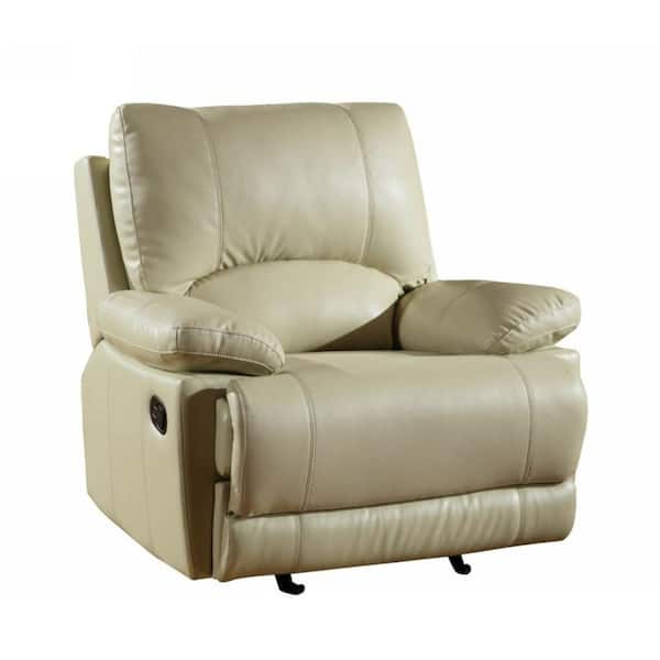 HomeRoots Charlie Stylish Beige Leather Chair