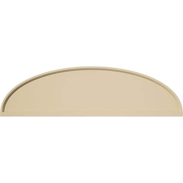 Ekena Millwork 42-in. W x 11-1/2-in. H x 2-in. P Elliptical Smooth Signature Urethane Pediment, Primed Tan