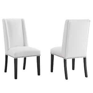 Baron White Dining Chair Fabric Set of 2