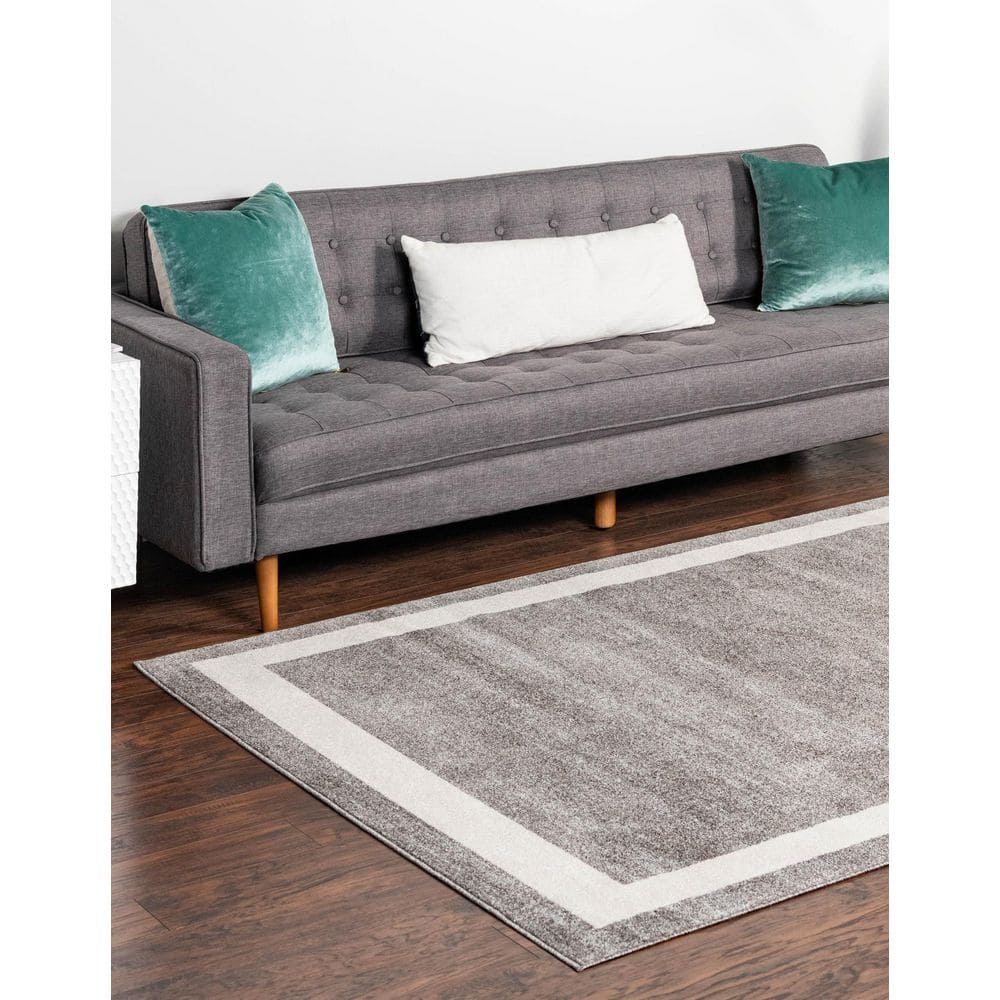 Del Mar Tufted Gray and Ivory Synthetic Indoor Area Rug, 3' 3" x 5' 3"