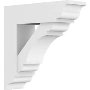 5 in. x 18 in. x 18 in. Olympic Bracket with Traditional Ends, Standard Architectural Grade PVC Bracket