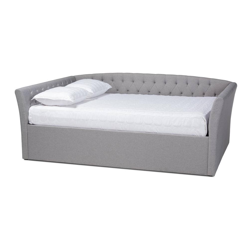 Baxton Studio Delora Light Gray Queen Daybed 1589671HD The Home Depot