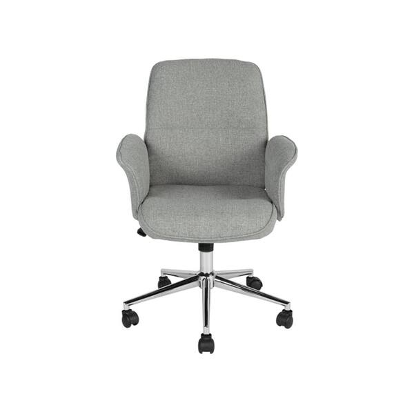 Gray Fabric Executive Home Office Chair with Tilt Mechanism and Arms