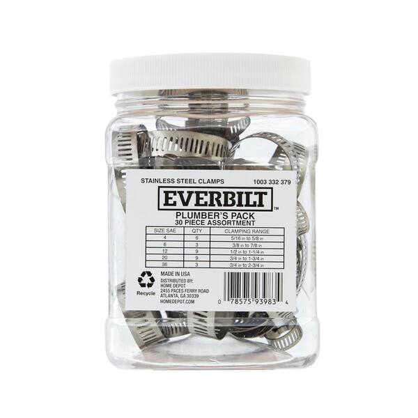 Everbilt 1/2 - 1-1/4 in. Stainless Steel Hose Clamp 6712595 - The Home Depot