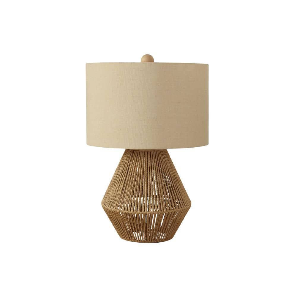 21.75 in. Beige Transitional Integrated LED Standard Table Lamp with Beige Linen Shade and price history on PriceWatchPro