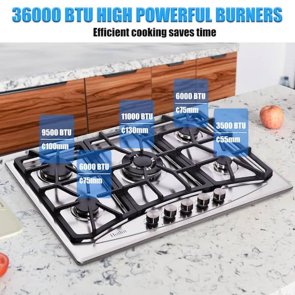 stoves channel Electric Cooktop 36 Inch 5 Burner Electric Stove Top Knob