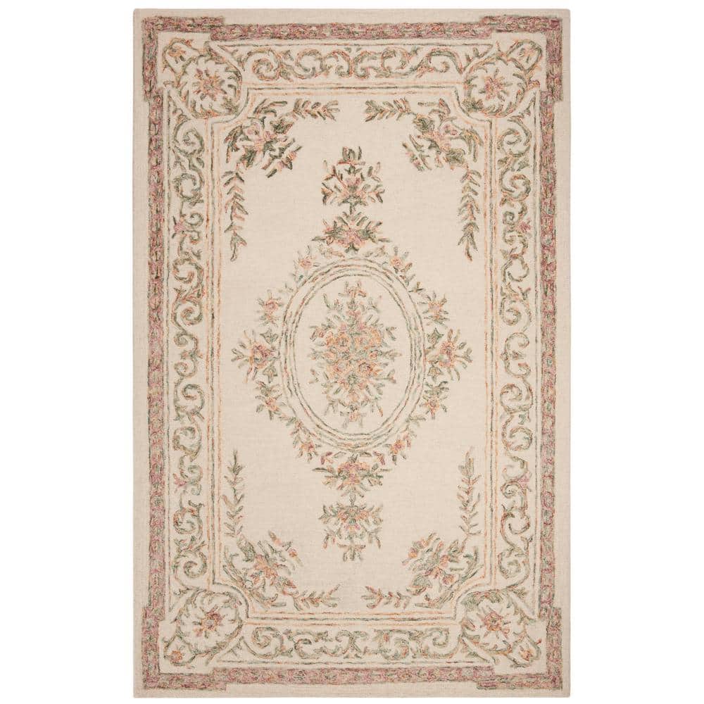 Charmaine Ivory Wool Hand-Tufted Rectangular Area Rug