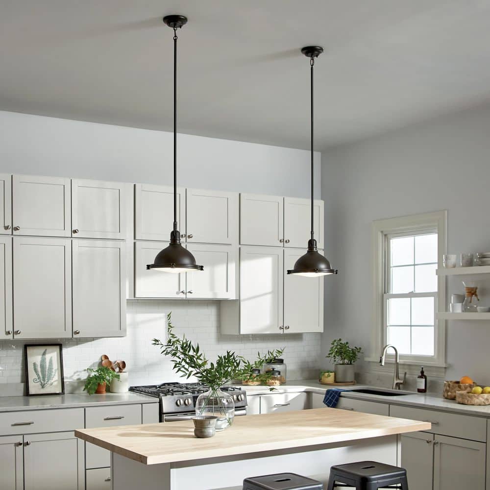 Hatteras Bay 11" Olde Bronze 1-Light Pendant with Glass Shade