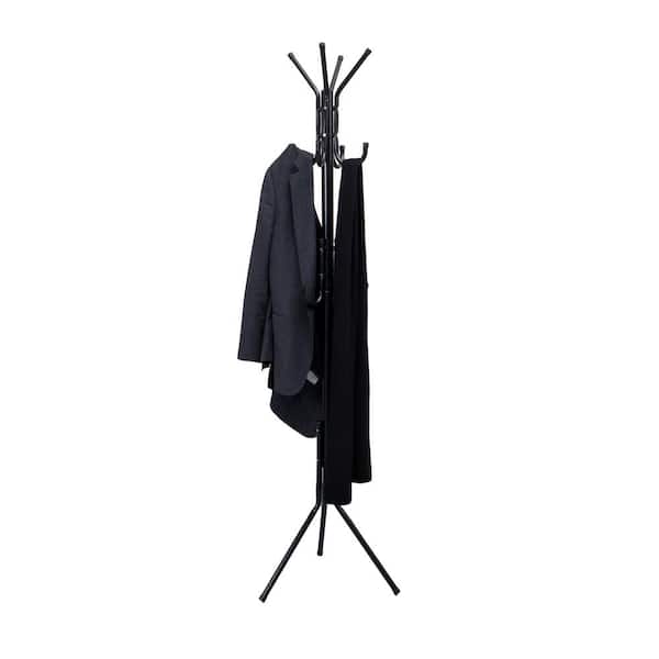 Metal Wire Hanger  Strong Black Coat Clothes Steel Water Proof