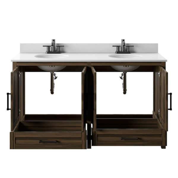 Union Rustic Jemarr 60'' Double Bathroom Vanity with Resin Top