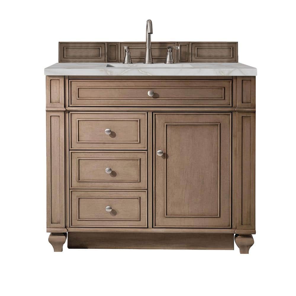 Bristol 36'' Dark Wood Single Vanity with Plywood Veneer