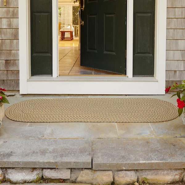 Westport Basil Tweed 2 ft. x 10 ft. Indoor/Outdoor Braided Runner Rug