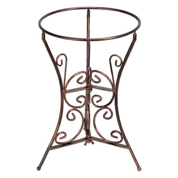 Sunnydaze Decorative Scroll Steel Outdoor Gazing Globe Stand-Bronze