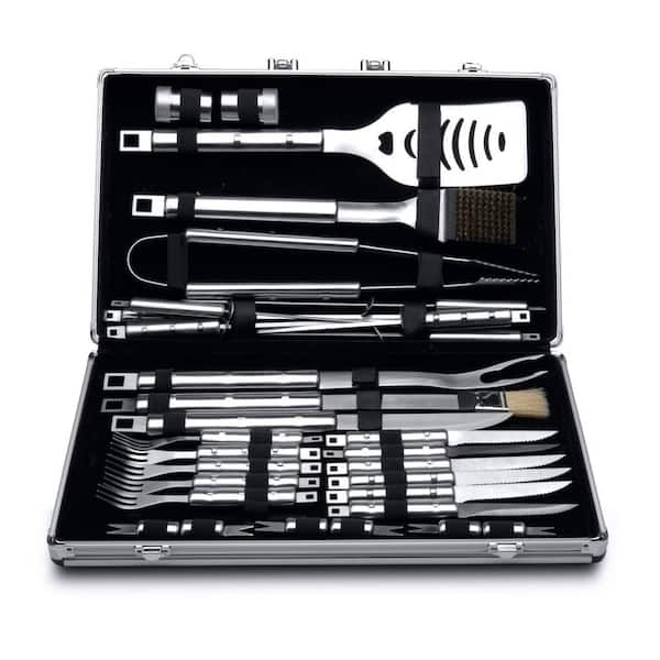 Cubo Essentials 33-Piece Stainless Steel BBQ Set with Case