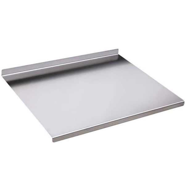 15.7 in. x 11.8 in. Rectangular Stainless Steel Cooked Meat Baking Tray, Z-Shape Double-Sided Cutting Board, Titanium