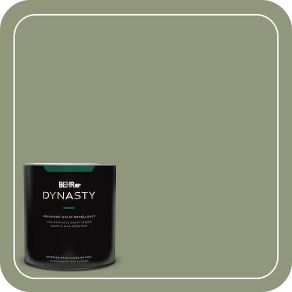 BEHR DYNASTY 1 qt. #ECC-63-1 Autumn Sage Semi-Gloss Enamel Interior Stain-Blocking Paint and Primer