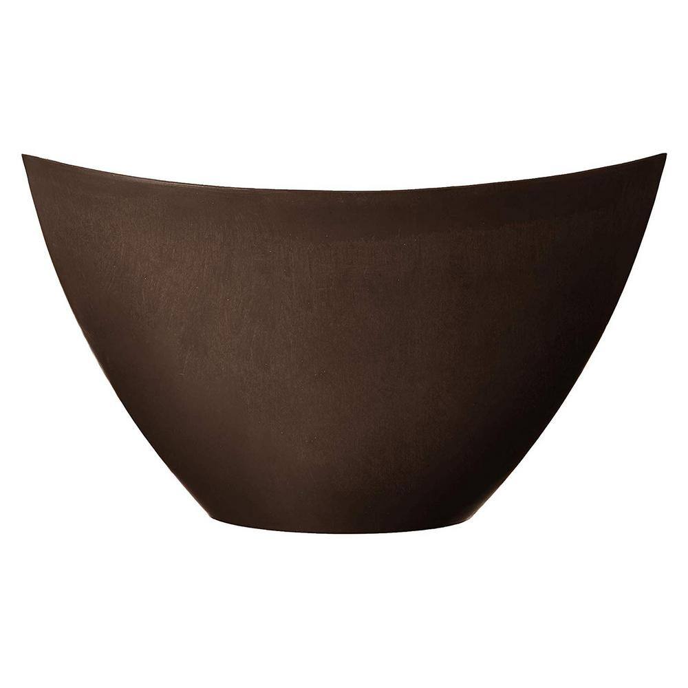 Medium Chocolate Recycled Plastic Oval Planter Pot