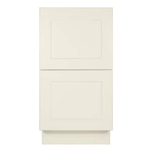 18 in.W x 24 in.D x 34.5 in.H in Antique White Plywood Ready to Assemble Floor Base Kitchen Cabinet with 2 Drawers