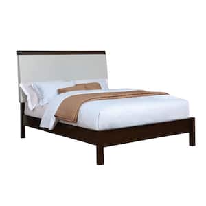 Euclid in Silver and Espresso with Leatherette Headboard California King Bed