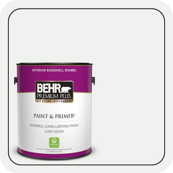 BEHR PREMIUM PLUS 1 gal. #ECC-65-2 Mineral Spring Eggshell Enamel Low Odor Interior Paint & Primer