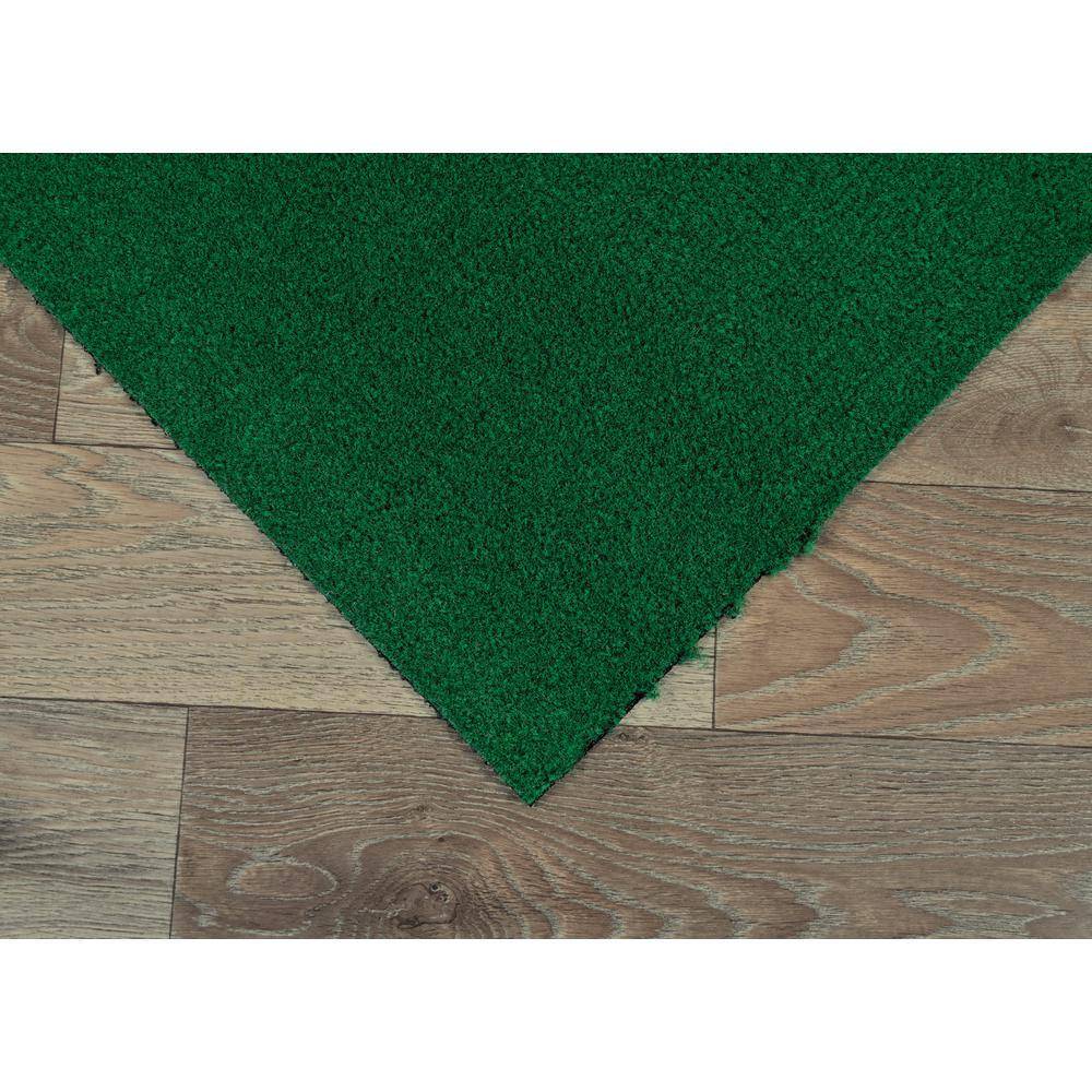 Soft Green 6' x 9' Washable Synthetic Area Rug